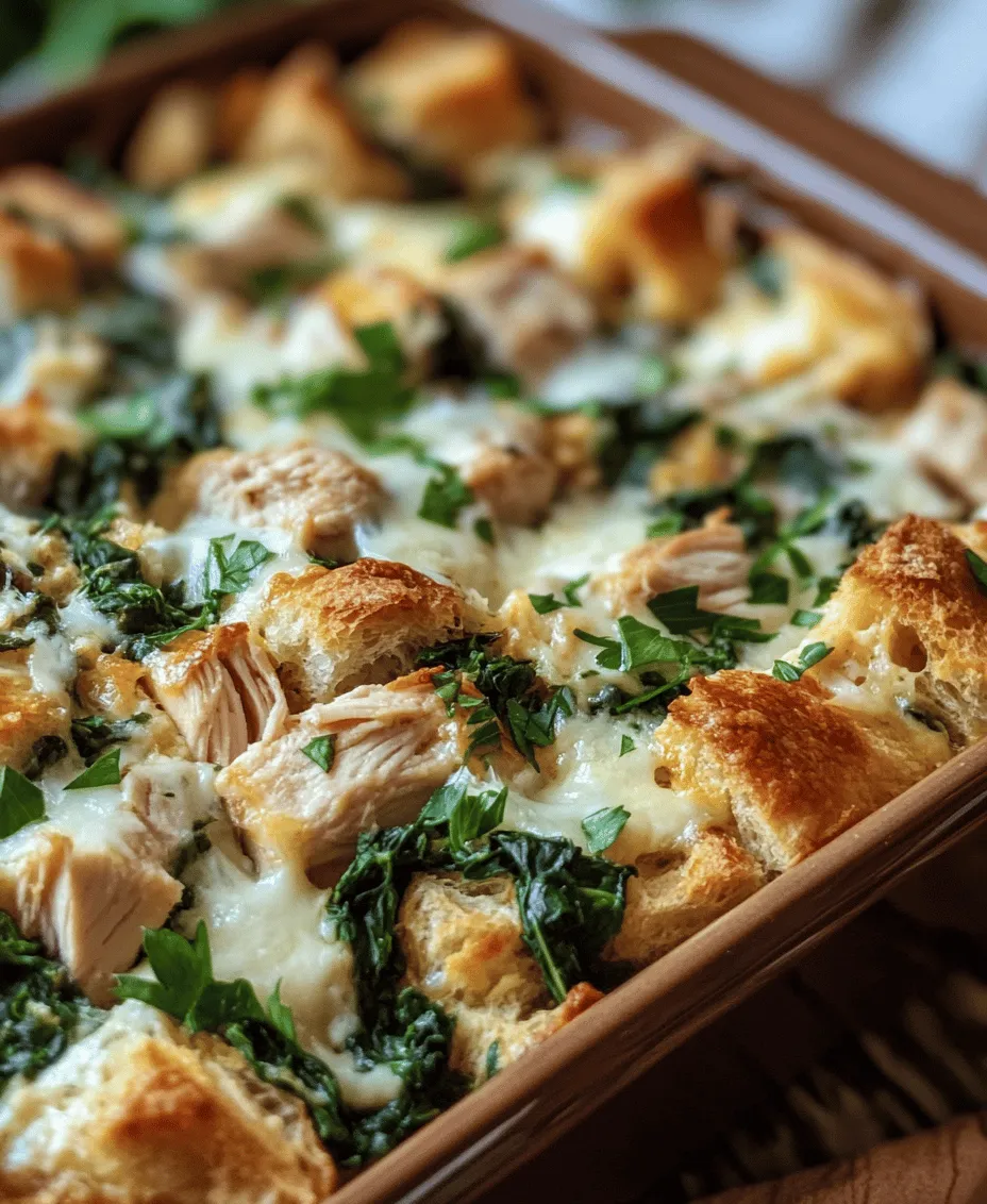 Are you on the lookout for a delectable dish that can easily transition from breakfast to brunch or even dinner? Look no further than the Savory Chicken and Spinach Strata. This delightful dish is not only hearty and satisfying but also brimming with flavor and nutrition. The beauty of a strata lies in its versatility; it can be enjoyed on lazy weekend mornings or served as a comforting dinner option on busy weekdays.