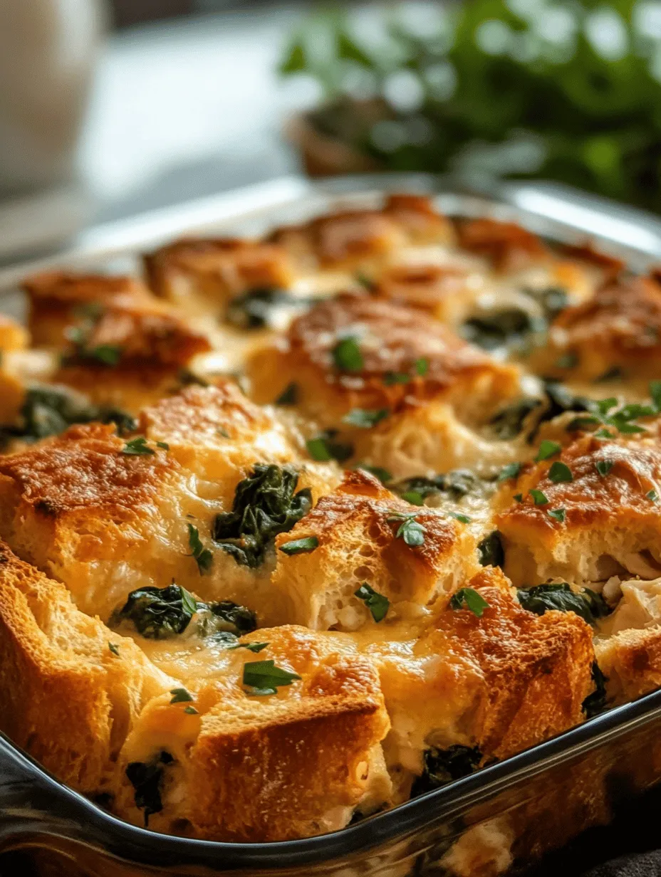 Are you on the lookout for a delectable dish that can easily transition from breakfast to brunch or even dinner? Look no further than the Savory Chicken and Spinach Strata. This delightful dish is not only hearty and satisfying but also brimming with flavor and nutrition. The beauty of a strata lies in its versatility; it can be enjoyed on lazy weekend mornings or served as a comforting dinner option on busy weekdays.