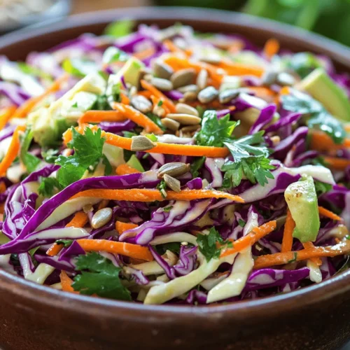 If you're in search of a vibrant, refreshing dish that combines flavor and nutrition, look no further than the Crunchy Cabbage Delight. This salad is a delightful medley of textures and tastes, featuring crisp cabbage, colorful vegetables, and a tangy dressing that elevates the dish to new heights. With its bright colors and satisfying crunch, this recipe is not only visually appealing but also an excellent way to incorporate more vegetables into your daily meals.