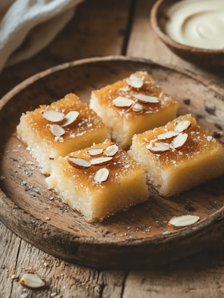 Basbousa, a beloved dessert in Middle Eastern cuisine, is more than just a sweet treat; it is a symbol of hospitality and celebration. This delectable cake, made primarily from semolina, has won the hearts of many with its tender crumb and rich, syrup-soaked layers. Traditionally served during special occasions such as weddings, Ramadan, and festive gatherings, Basbousa is a testament to the culinary heritage of the region. Its sweet, nutty flavor and moist texture make it a favorite both at home and in restaurants, where it’s often paired with a cup of strong Arabic coffee or tea.