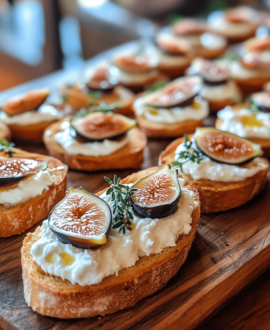 As the season of entertaining approaches, it’s time to impress your guests with an appetizer that embodies elegance and flavor. Enter Ricotta Crostini with Figs and Prosciutto—a dish that is not only visually stunning but also a celebration of taste. This delightful combination features creamy ricotta cheese, sweet figs, and savory prosciutto, all elegantly layered on perfectly toasted baguette slices. Whether you’re hosting a sophisticated dinner party, a festive gathering, or simply looking to elevate a family meal, this crostini recipe is sure to be a hit.