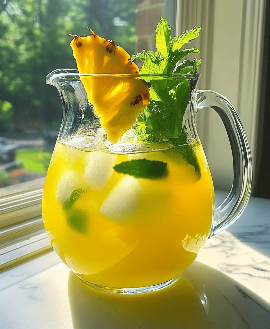To create the perfect Tropical Splash Pineapple Lemonade Punch, it’s vital to understand the role each ingredient plays in crafting this delicious beverage. Freshness and quality are key, as they directly impact the flavor and overall enjoyment of the punch.
