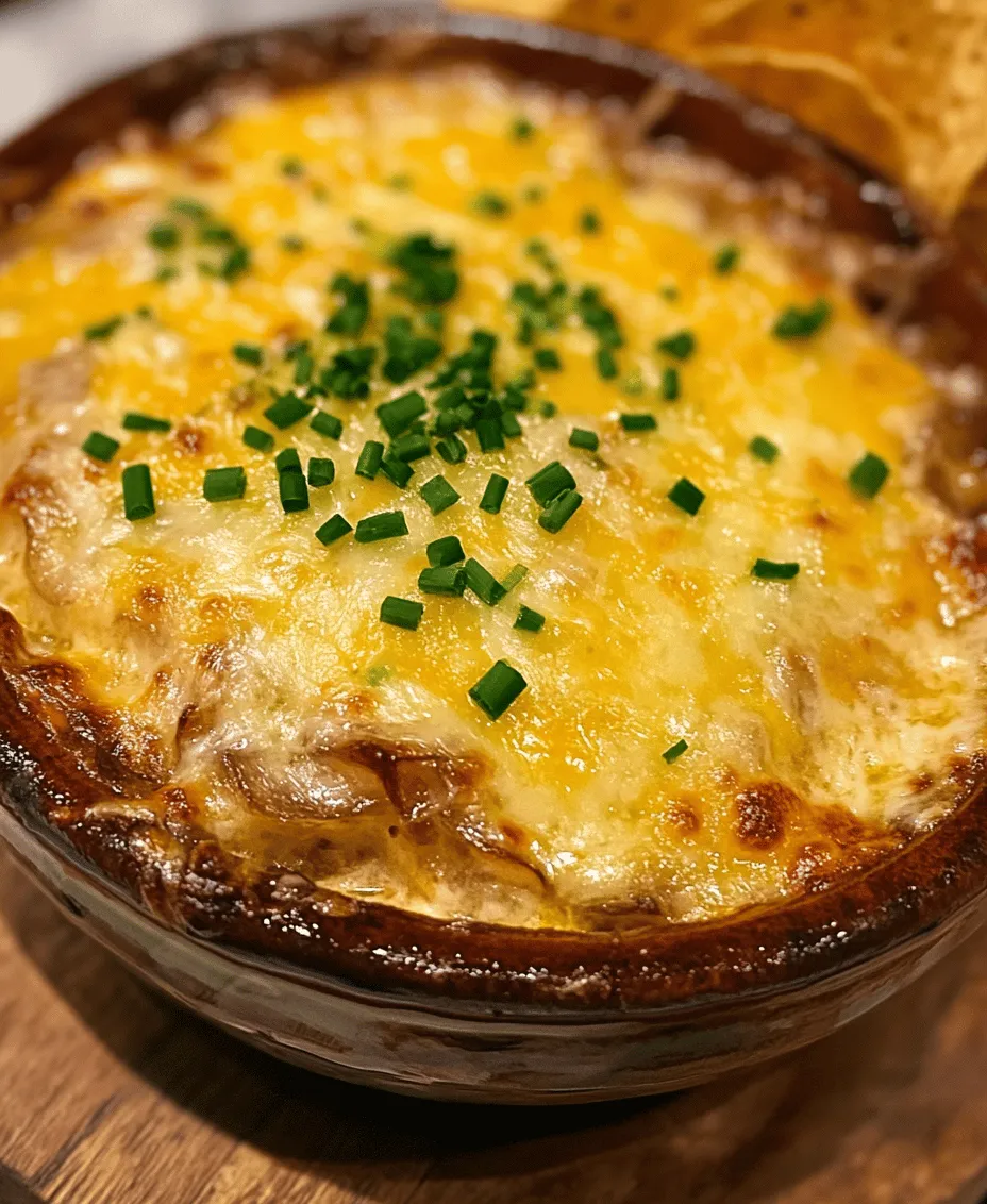 Indulge in the warmth and flavor of our Sizzling Cheesy Hot Onion Dip, a dish that elevates your appetizer game to new heights. Perfectly suited for a variety of occasions—be it a lively game night, a festive holiday gathering, or a simple get-together with friends—this dip combines the sweet, savory notes of caramelized onions with a rich blend of creamy cheeses. Its irresistibly gooey texture and robust flavor make it a surefire hit with guests of all ages.