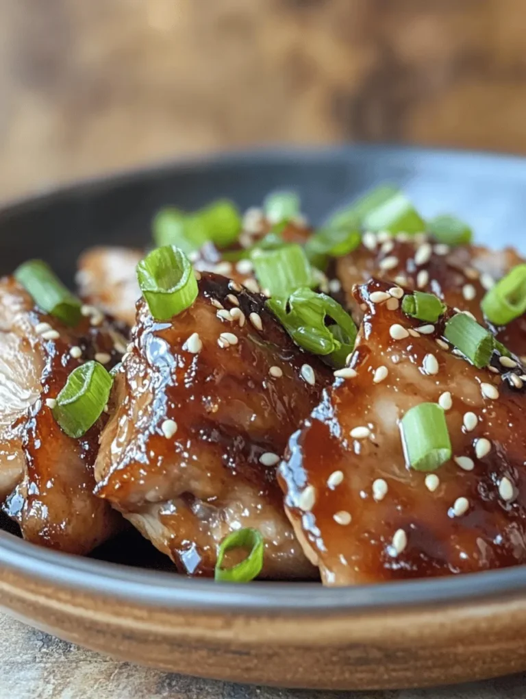 When it comes to selecting the right cut of chicken for our Asian-glazed recipe, boneless, skinless chicken thighs reign supreme. Unlike chicken breasts, which can sometimes be dry and lack flavor, chicken thighs are celebrated for their tenderness and juiciness. This cut comes from the leg of the chicken and contains a higher fat content, which not only helps to keep the meat moist during cooking but also enhances the overall flavor profile of the dish. The rich, savory taste of chicken thighs pairs beautifully with the sweet and tangy glaze, ensuring that each bite is bursting with flavor.
