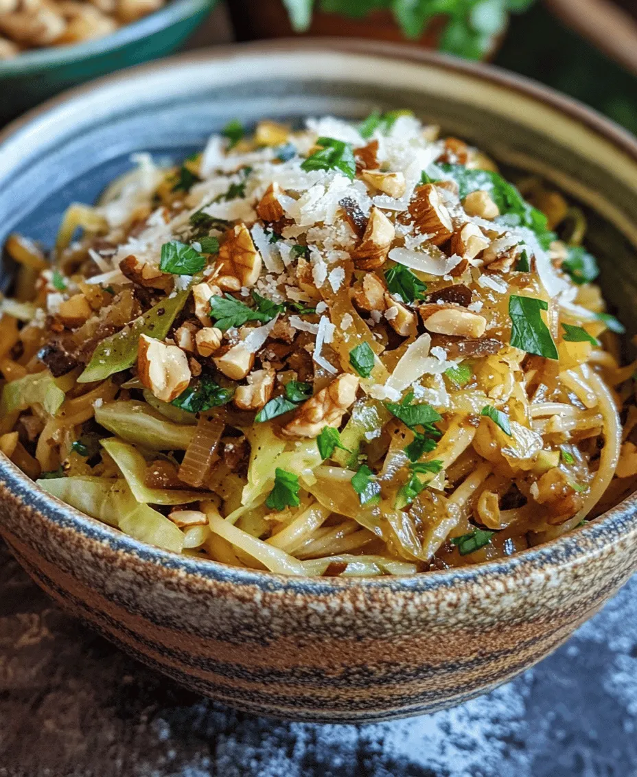 Cabbage Walnut Pasta is a unique and flavorful dish that combines the earthiness of sautéed cabbage with the rich crunch of walnuts, all enveloped in perfectly cooked pasta. This recipe stands out not only for its delightful taste but also for its simplicity and quick preparation time, making it an ideal choice for busy weeknight dinners or a nourishing meal anytime you crave something wholesome.