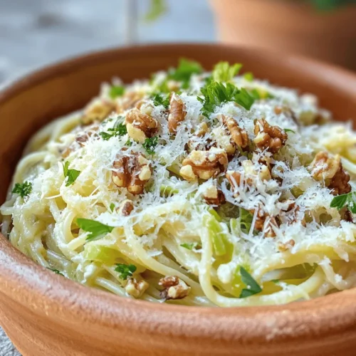 Cabbage Walnut Pasta is a unique and flavorful dish that combines the earthiness of sautéed cabbage with the rich crunch of walnuts, all enveloped in perfectly cooked pasta. This recipe stands out not only for its delightful taste but also for its simplicity and quick preparation time, making it an ideal choice for busy weeknight dinners or a nourishing meal anytime you crave something wholesome.