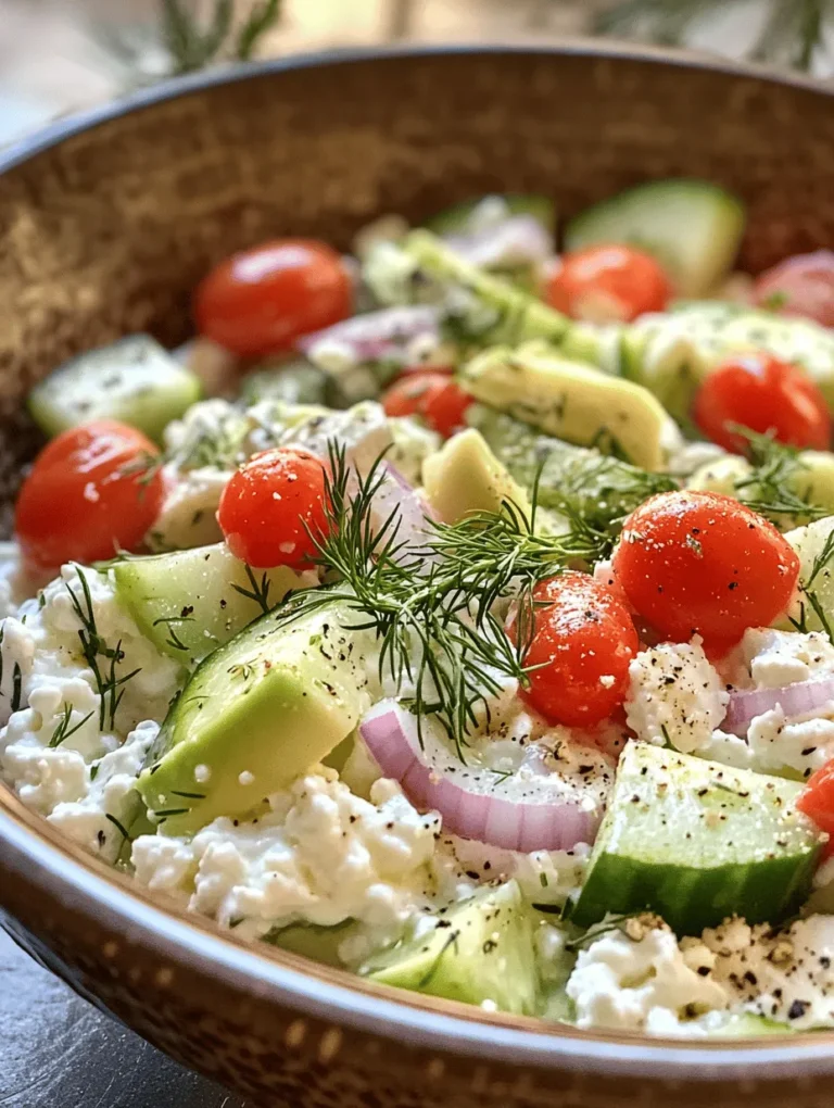 In the realm of salads, few dishes stand out quite like the Refreshing Cottage Cheese & Cucumber Salad. This delightful recipe is not only a feast for the eyes with its vibrant colors but also a powerhouse of nutrition, making it an ideal choice for those looking to enjoy a light meal without sacrificing flavor. Whether you're planning a summer picnic, hosting a barbecue, or simply seeking a nutritious option for lunch, this salad is versatile enough to fit any occasion.