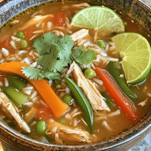 If you're seeking a dish that combines warmth, zest, and comfort, look no further than Ginger Lime Chicken and Rice Soup. This delightful recipe marries the invigorating flavors of fresh ginger and zesty lime with tender chicken and fluffy rice, resulting in a soup that is both satisfying and healing. Whether you're recuperating from a cold or simply looking for a cozy meal to unwind with, this soup promises to deliver both nourishment and comfort.