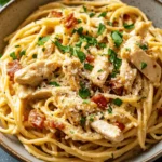 Chicken Carbonara is a beloved classic dish that brings the comforting flavors of Italian cuisine to your dinner table. This rich, creamy pasta dish is not just a meal; it’s an experience that tantalizes the taste buds and warms the heart. Originating from the rustic kitchens of Italy, Carbonara has evolved over the years but remains a favorite for many. It's the perfect choice for family dinners, intimate gatherings, or special occasions where you want to impress your guests without spending hours in the kitchen.