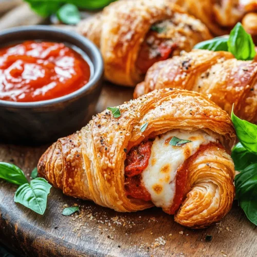 Discover the delightful union of flaky croissants and savory Italian flavors in this recipe for Mozzarella Pepperoni Croissant Rolls. This dish is not only a treat for the taste buds but also an easy-to-make appetizer or snack that will impress your family and friends. The combination of buttery, flaky pastry with gooey mozzarella and spicy pepperoni creates a mouthwatering experience that is sure to please any crowd. Whether you're hosting a party, preparing for game day, or simply looking for a tasty treat, these croissant rolls are the perfect choice.