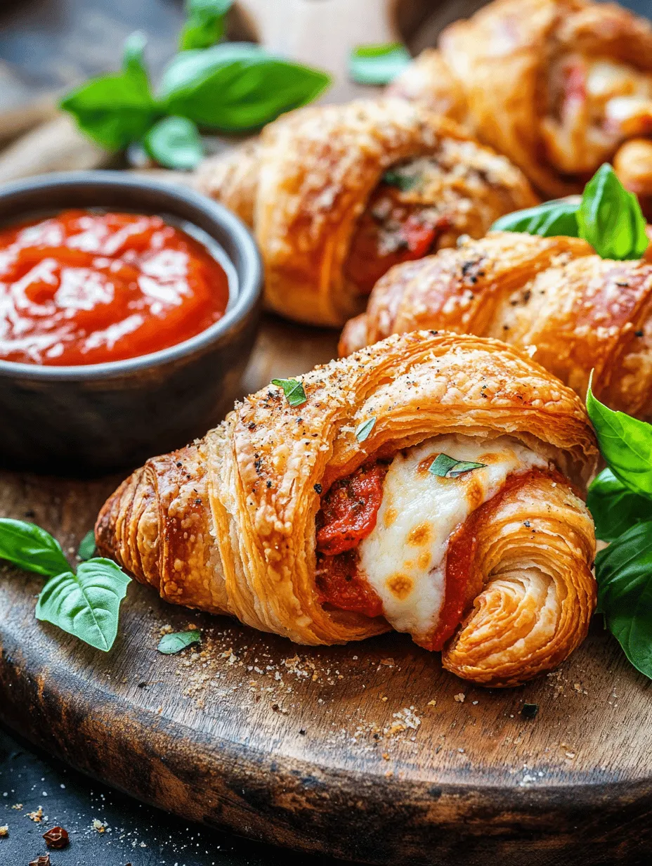 Discover the delightful union of flaky croissants and savory Italian flavors in this recipe for Mozzarella Pepperoni Croissant Rolls. This dish is not only a treat for the taste buds but also an easy-to-make appetizer or snack that will impress your family and friends. The combination of buttery, flaky pastry with gooey mozzarella and spicy pepperoni creates a mouthwatering experience that is sure to please any crowd. Whether you're hosting a party, preparing for game day, or simply looking for a tasty treat, these croissant rolls are the perfect choice.