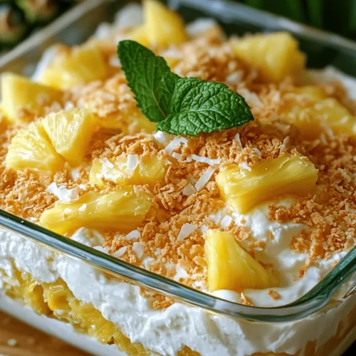 If you're on the lookout for a dessert that perfectly balances lightness and flavor, look no further than the No Bake Pineapple Cream Dessert. This delightful treat is not only incredibly easy to make, but it also offers a refreshing taste that is perfect for warm weather gatherings or special occasions. Imagine indulging in a creamy, fruity dessert that requires no oven time, allowing you to enjoy your culinary creation without the heat of baking.