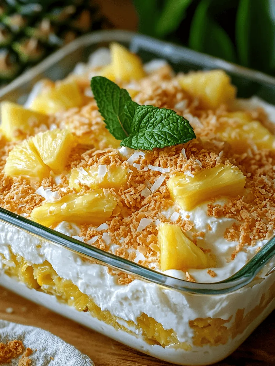 If you're on the lookout for a dessert that perfectly balances lightness and flavor, look no further than the No Bake Pineapple Cream Dessert. This delightful treat is not only incredibly easy to make, but it also offers a refreshing taste that is perfect for warm weather gatherings or special occasions. Imagine indulging in a creamy, fruity dessert that requires no oven time, allowing you to enjoy your culinary creation without the heat of baking.