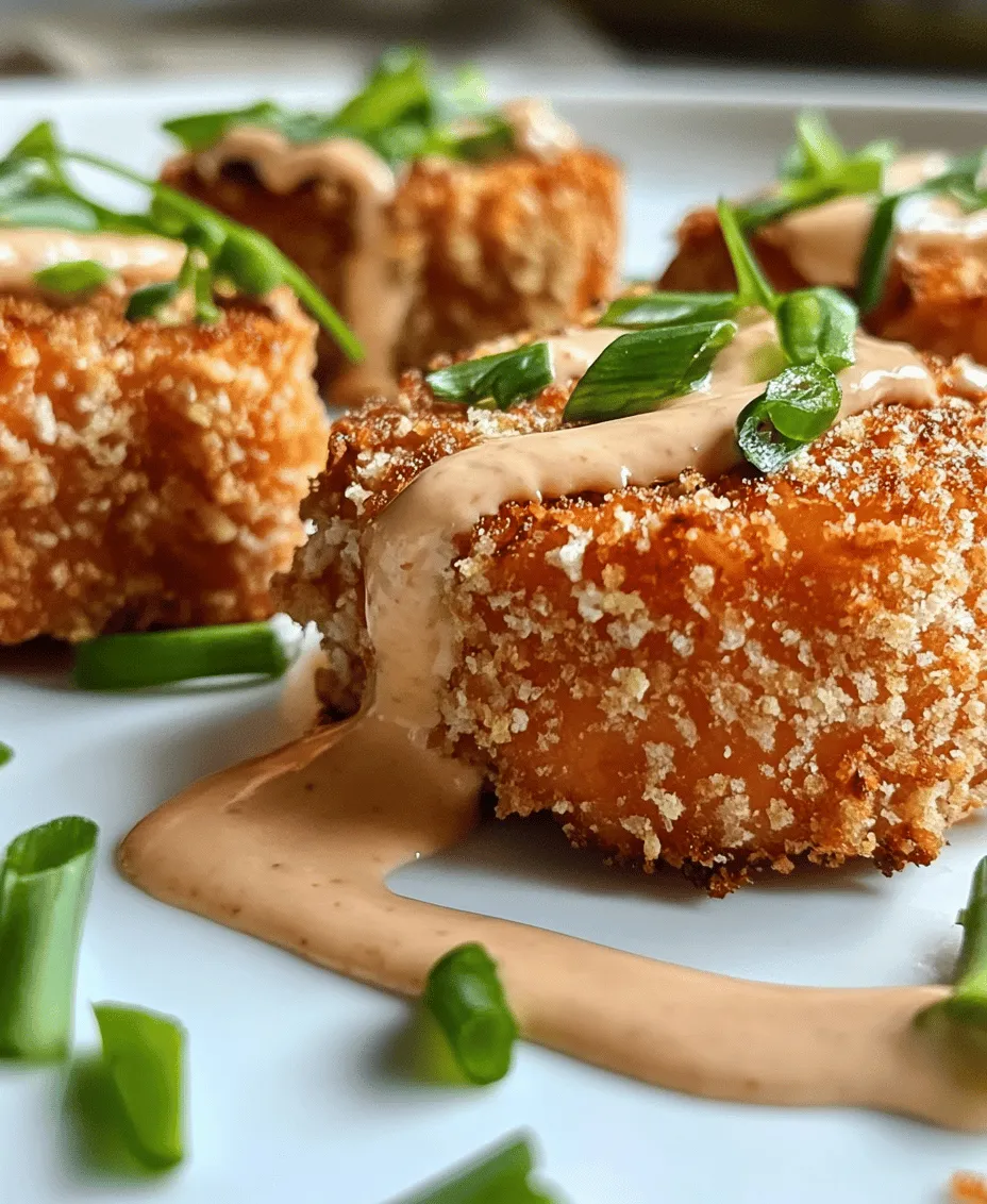 Crispy Bang Bang Salmon Bites are an irresistible blend of flavors and textures that have taken the culinary world by storm. This dish brings together the rich, buttery taste of salmon, a crispy coating, and a zesty, creamy sauce that ignites the palate. Perfect as an appetizer for gatherings or as a satisfying main course for a cozy dinner at home, these salmon bites are not just a meal but an experience. The delightful crunch from the coating combined with the spicy, tangy Bang Bang sauce makes this dish a crowd-pleaser, sure to impress family and friends alike.