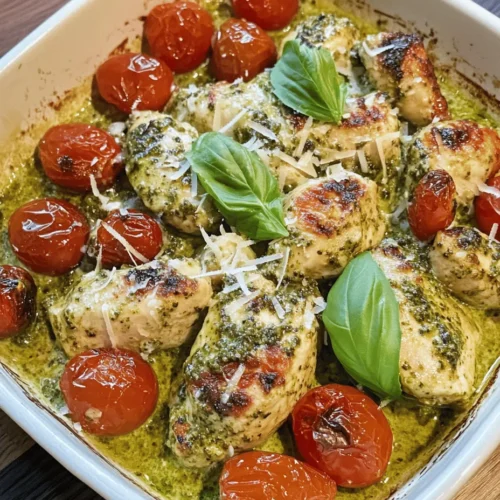 In the world of culinary delights, few combinations can rival the rich, comforting flavors of creamy pesto chicken paired with the sweetness of roasted tomatoes. This dish not only elevates your dining experience but also offers a quick and easy solution for weeknight dinners. Imagine succulent chicken breasts enveloped in a luscious creamy pesto sauce, complemented by the vibrant flavors of caramelized cherry tomatoes. The harmony of these ingredients creates a satisfying meal that is sure to impress both family and friends alike.