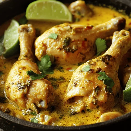 Spicy Coconut Chicken Delight is a vibrant and comforting dish that brings together a medley of flavors and textures. With succulent pieces of chicken enveloped in a rich, creamy coconut sauce infused with aromatic spices, this meal promises to tantalize your taste buds while providing a hearty dining experience. The combination of coconut and spices creates a captivating flavor profile that transforms a simple chicken dish into a culinary adventure.
