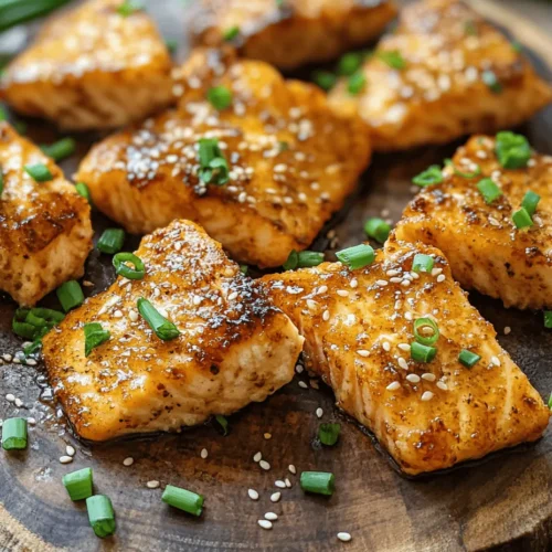 Crispy Honey Garlic Salmon Bites are the perfect fusion of sweet and savory flavors that cater to both seafood lovers and those looking for a healthy yet indulgent treat. This delightful dish brings together the rich, buttery taste of fresh salmon with a sticky, flavorful sauce that is sure to satisfy your taste buds. Whether you're looking for an appetizer to impress your guests, a quick weeknight dinner, or a nutritious snack, these salmon bites are versatile and easy to prepare.