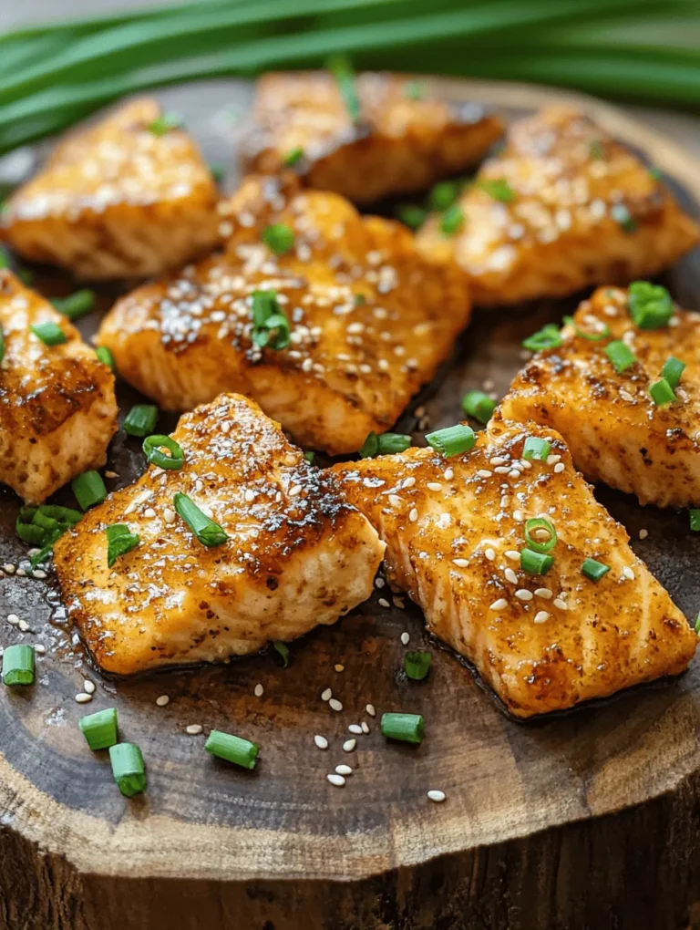 Crispy Honey Garlic Salmon Bites are the perfect fusion of sweet and savory flavors that cater to both seafood lovers and those looking for a healthy yet indulgent treat. This delightful dish brings together the rich, buttery taste of fresh salmon with a sticky, flavorful sauce that is sure to satisfy your taste buds. Whether you're looking for an appetizer to impress your guests, a quick weeknight dinner, or a nutritious snack, these salmon bites are versatile and easy to prepare.