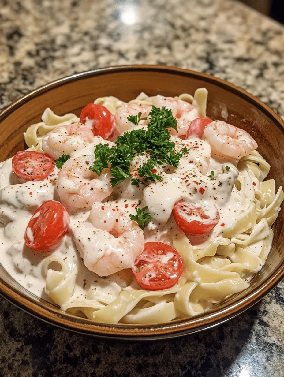 Pasta is often referred to as the ultimate comfort food, and for good reason. Its versatility allows it to pair with a myriad of sauces and ingredients, making it a canvas for culinary creativity. When combined with the rich essence of creamy garlic sauce and tender shrimp, it becomes a dish that tantalizes the taste buds, offering a delightful marriage of flavors and textures.