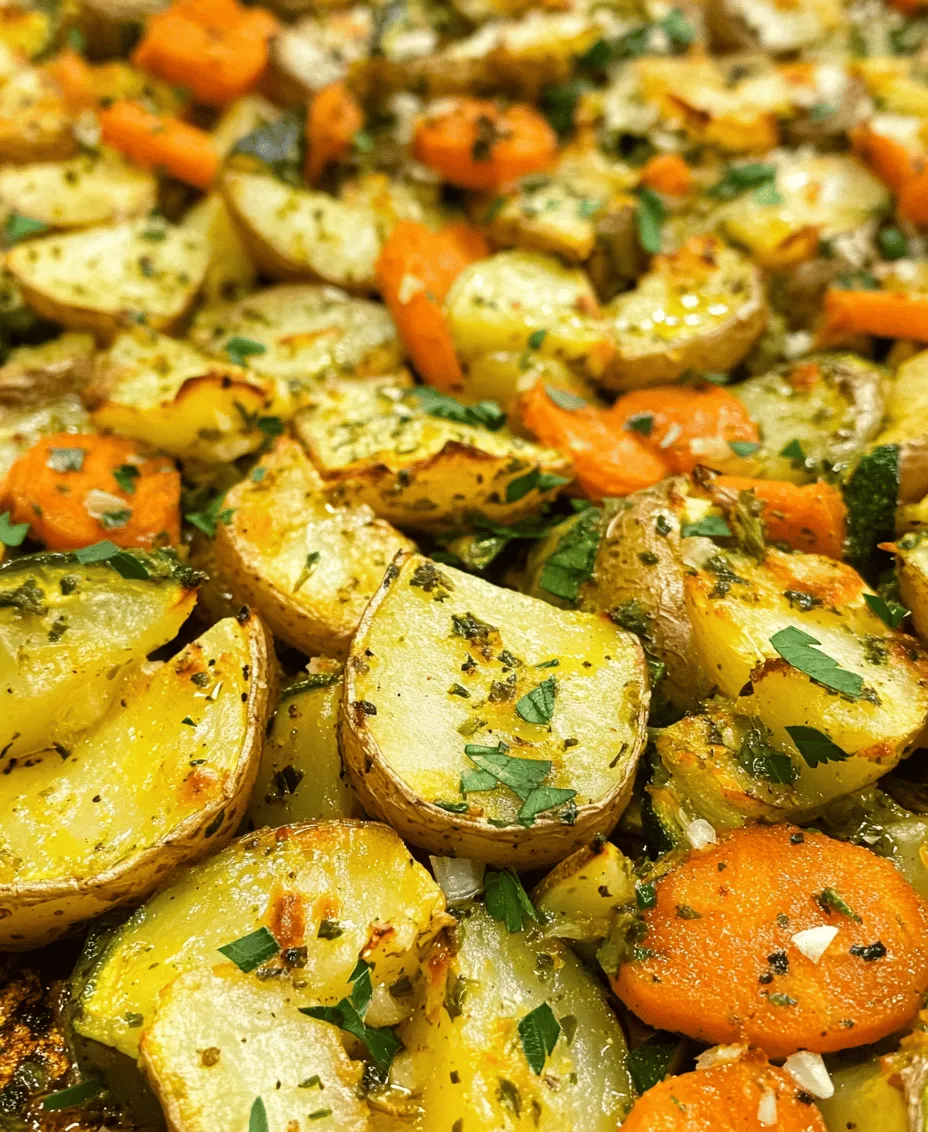 Yukon Gold potatoes are the star of this roasted vegetable dish, known for their creamy texture and buttery flavor. These versatile spuds are perfect for roasting due to their ability to hold their shape while developing a beautifully crisp exterior. Nutritionally, Yukon Gold potatoes are rich in potassium, an essential mineral that supports heart health and helps regulate blood pressure. They also provide a good source of dietary fiber, which aids digestion and promotes a feeling of fullness. When roasted, these potatoes caramelize beautifully, enhancing their natural sweetness and creating a delightful contrast to the other vegetables.