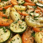 Yukon Gold potatoes are the star of this roasted vegetable dish, known for their creamy texture and buttery flavor. These versatile spuds are perfect for roasting due to their ability to hold their shape while developing a beautifully crisp exterior. Nutritionally, Yukon Gold potatoes are rich in potassium, an essential mineral that supports heart health and helps regulate blood pressure. They also provide a good source of dietary fiber, which aids digestion and promotes a feeling of fullness. When roasted, these potatoes caramelize beautifully, enhancing their natural sweetness and creating a delightful contrast to the other vegetables.