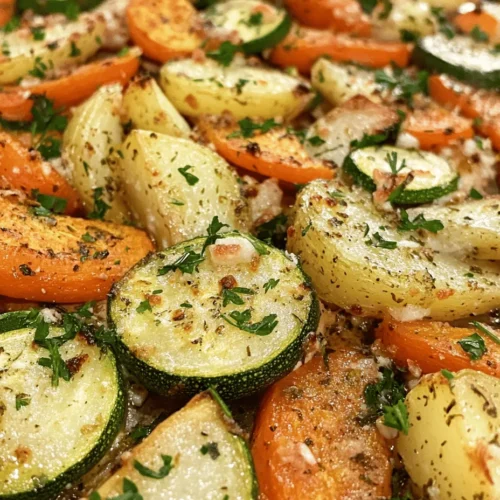 Yukon Gold potatoes are the star of this roasted vegetable dish, known for their creamy texture and buttery flavor. These versatile spuds are perfect for roasting due to their ability to hold their shape while developing a beautifully crisp exterior. Nutritionally, Yukon Gold potatoes are rich in potassium, an essential mineral that supports heart health and helps regulate blood pressure. They also provide a good source of dietary fiber, which aids digestion and promotes a feeling of fullness. When roasted, these potatoes caramelize beautifully, enhancing their natural sweetness and creating a delightful contrast to the other vegetables.