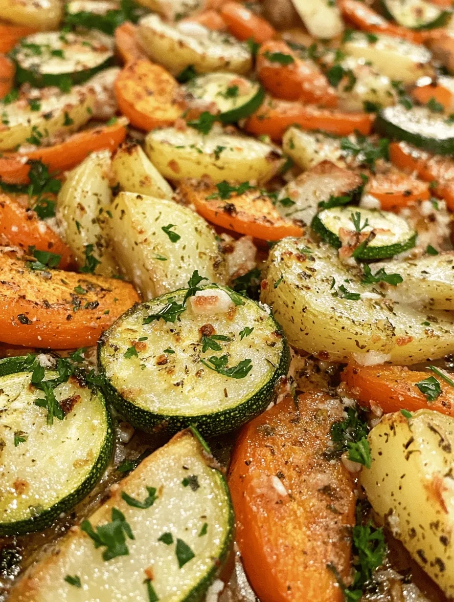Yukon Gold potatoes are the star of this roasted vegetable dish, known for their creamy texture and buttery flavor. These versatile spuds are perfect for roasting due to their ability to hold their shape while developing a beautifully crisp exterior. Nutritionally, Yukon Gold potatoes are rich in potassium, an essential mineral that supports heart health and helps regulate blood pressure. They also provide a good source of dietary fiber, which aids digestion and promotes a feeling of fullness. When roasted, these potatoes caramelize beautifully, enhancing their natural sweetness and creating a delightful contrast to the other vegetables.