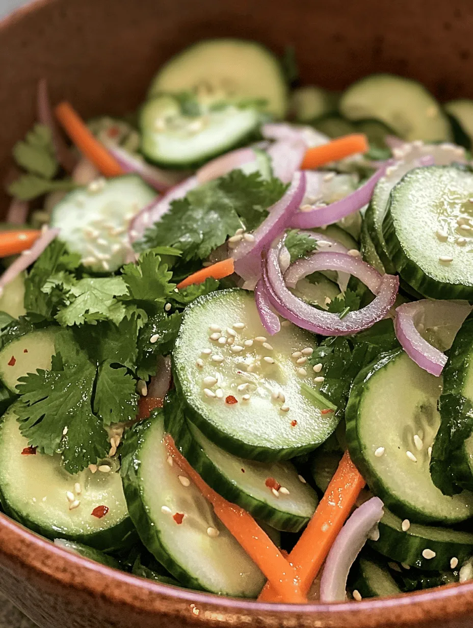 In recent years, Asian-inspired salads have surged in popularity, becoming a staple in homes and restaurants alike. Their vibrant flavors, fresh ingredients, and healthful properties make them a go-to choice for anyone seeking a light yet satisfying dish. Among these delicious options, the Crisp & Zesty Asian Cucumber Salad stands out as a delightful ensemble of textures and tastes that can elevate any meal.