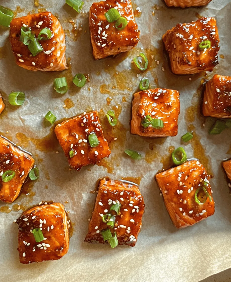 If you’re looking for a dish that tantalizes the taste buds with a perfect balance of sweet and spicy, look no further than Hot Honey Salmon Bites. This innovative recipe takes fresh salmon, a protein celebrated for its health benefits and versatility, and elevates it with a delightful glaze made from honey and a kick of sriracha. The result? A delectable appetizer or main course that’s as visually appealing as it is delicious.