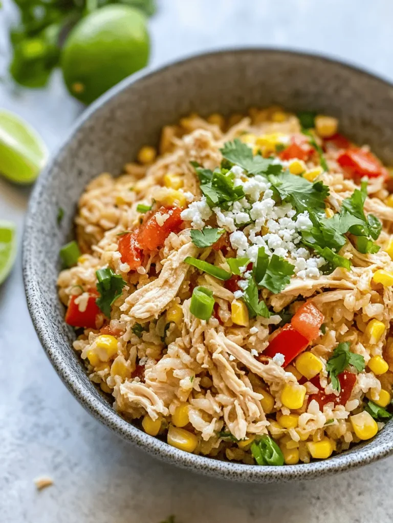 In the bustling world we live in, quick and easy meals have become more than a convenience; they are a necessity. The "Easy Street Corn Chicken Rice Bowl Delight" is a perfect example of a dish that caters to our fast-paced lifestyle while delivering a burst of flavor and color that pleases the palate and the eyes. This vibrant bowl combines tender chicken, sweet corn, and colorful vegetables, all harmonized over a bed of fluffy rice. Not only is it a feast for the senses, but it also reflects the lively spirit of street food, bringing a taste of community and comfort to your dining table.