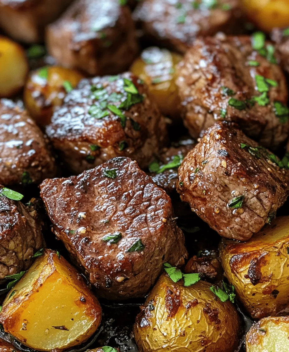 At the heart of Sizzling Garlic Butter Steak Bites and Crispy Potatoes is a rich medley of flavors that come together to create a truly unforgettable dining experience. The key ingredients work harmoniously, each contributing its unique character to the dish.