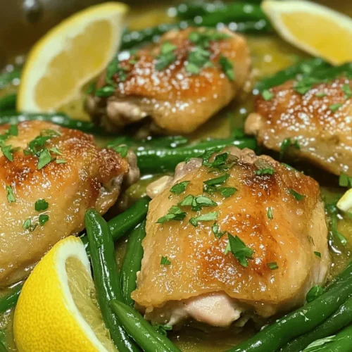 If you’re searching for a meal that perfectly balances flavor, nutrition, and convenience, look no further than the Lemon Garlic Butter Chicken and Green Beans Skillet. This dish is a culinary delight that transforms simple ingredients into a savory masterpiece. Featuring succulent boneless, skinless chicken thighs paired with vibrant green beans, all enveloped in a rich lemon garlic sauce, this recipe is a go-to for busy weeknights when time is of the essence.