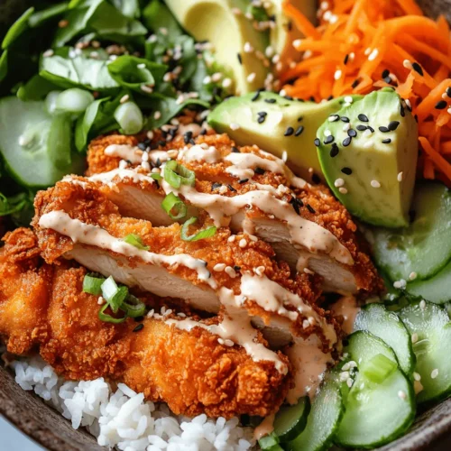 Bang Bang Chicken Bowls have taken the culinary world by storm, combining succulent chicken, a creamy and spicy sauce, and fresh, vibrant vegetables into a bowl that is not only visually appealing but also bursting with flavor. This dish has gained immense popularity in recent years, particularly among those seeking quick yet satisfying meals that can be enjoyed at home or on the go. The allure of Bang Bang Chicken Bowls lies in their perfect balance of textures and tastes: crispy chicken, creamy sauce, and a medley of fresh vegetables come together harmoniously, making every bite a delight.