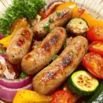 Welcome to a culinary adventure that combines health, flavor, and ease of preparation: the Chicken Sausage Medley with Roasted Veggies. This delightful dish is not only appealing to the palette but also a feast for the eyes, showcasing a vibrant array of colors and textures. The combination of juicy, homemade chicken sausage paired with perfectly roasted vegetables creates a meal that is as satisfying as it is nutritious.