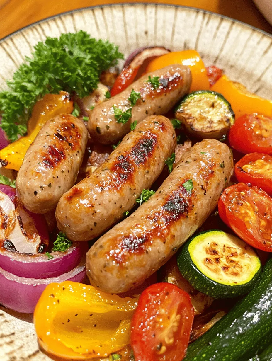 Welcome to a culinary adventure that combines health, flavor, and ease of preparation: the Chicken Sausage Medley with Roasted Veggies. This delightful dish is not only appealing to the palette but also a feast for the eyes, showcasing a vibrant array of colors and textures. The combination of juicy, homemade chicken sausage paired with perfectly roasted vegetables creates a meal that is as satisfying as it is nutritious.