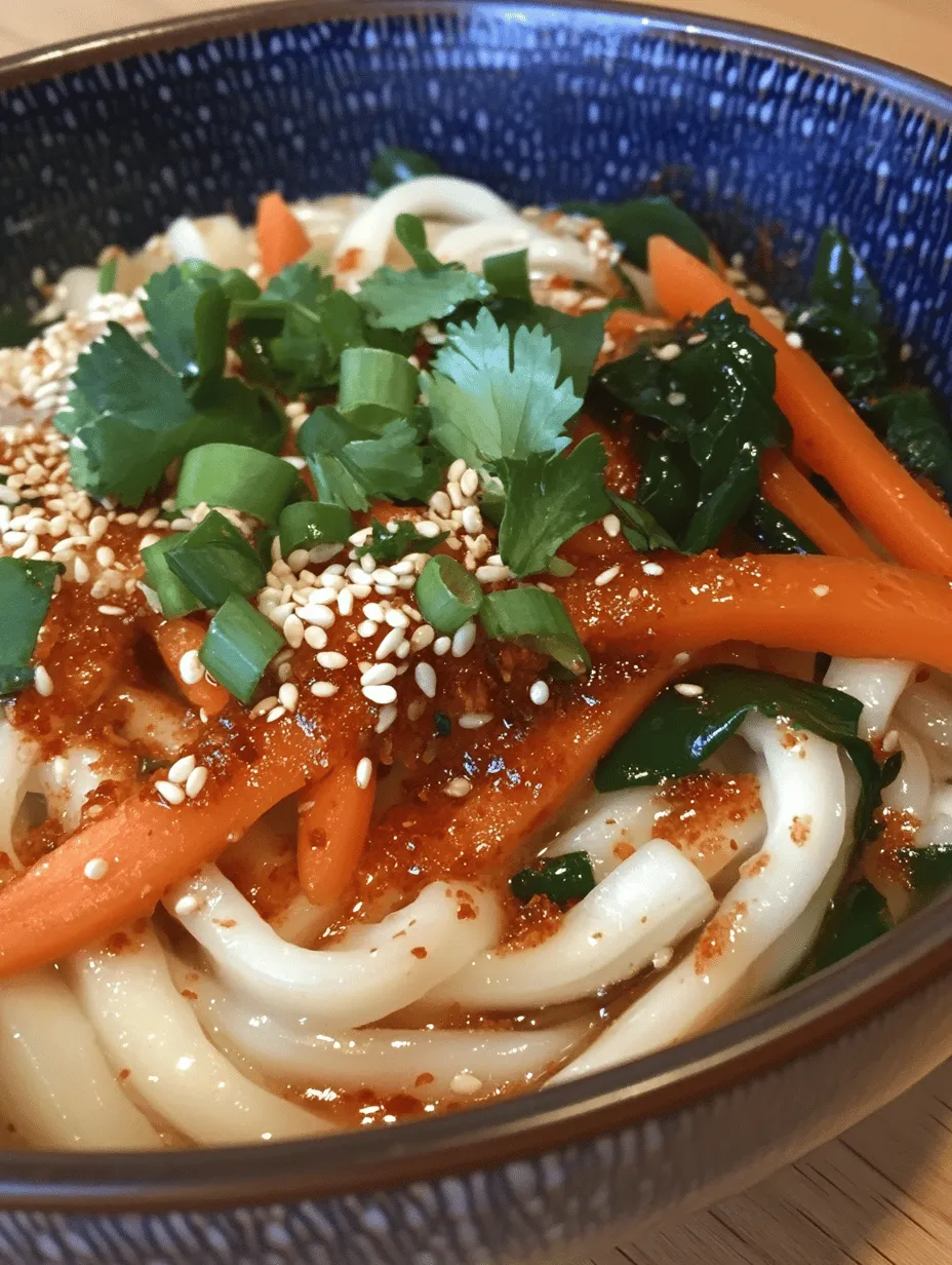 In today’s fast-paced world, finding a meal that is not only quick to prepare but also bursting with flavor can be a challenge. One dish that perfectly fits this description is Chili Oil Udon Noodles. This delicious recipe manages to deliver a satisfying balance of spice, umami, and freshness, all in under ten minutes. Whether you're a busy professional, a student, or simply someone who enjoys cooking, this dish is ideal for those who crave a hearty meal without spending hours in the kitchen.