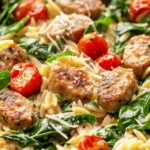 If you’re searching for a comforting and satisfying dish that’s as easy to make as it is delicious, look no further than the Creamy Chicken Sausage Orzo Skillet. This one-pan meal is not only a feast for the taste buds but also a time-saver for busy weeknights. The combination of savory chicken sausage, tender orzo, and fresh vegetables creates a comforting harmony of flavors and textures that will leave everyone at the table smiling.