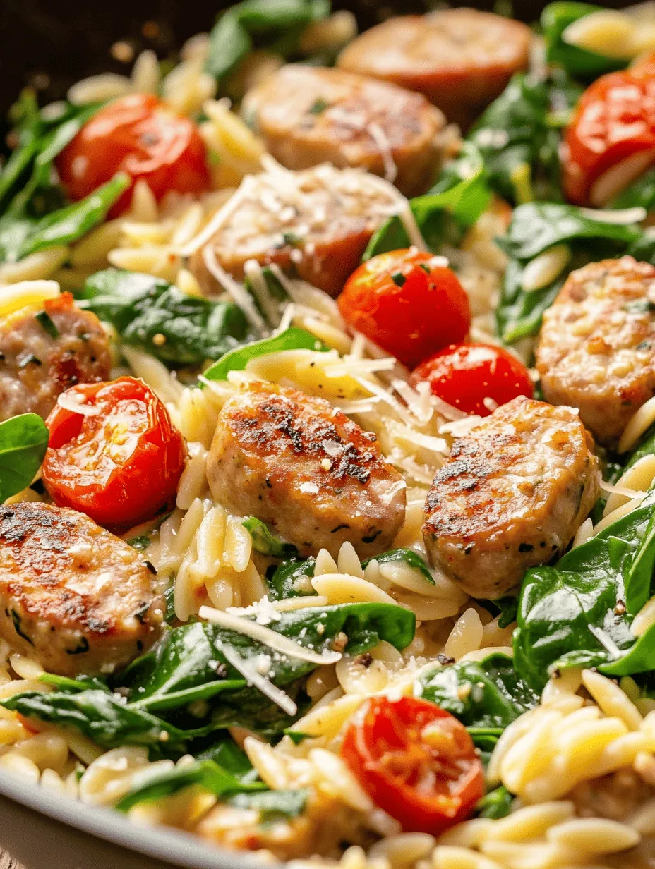 If you’re searching for a comforting and satisfying dish that’s as easy to make as it is delicious, look no further than the Creamy Chicken Sausage Orzo Skillet. This one-pan meal is not only a feast for the taste buds but also a time-saver for busy weeknights. The combination of savory chicken sausage, tender orzo, and fresh vegetables creates a comforting harmony of flavors and textures that will leave everyone at the table smiling.