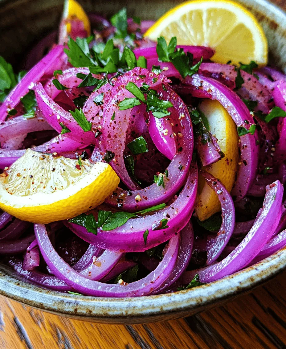 Sumac Onions Delight is a vibrant and versatile dish that elevates any meal with its bold flavors and unique ingredients. This delightful combination of red onions, tangy sumac, and fresh herbs offers a taste of the Middle East that can transform ordinary dishes into extraordinary culinary experiences. Whether served alongside grilled meats, tossed into salads, or enjoyed as part of a mezze platter, Sumac Onions Delight adds a refreshing zing that captivates the palate.