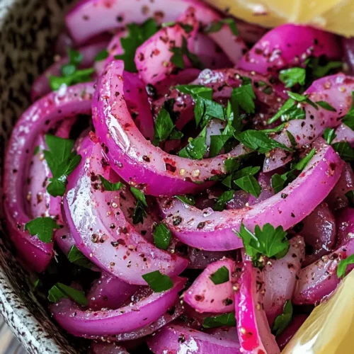 Sumac Onions Delight is a vibrant and versatile dish that elevates any meal with its bold flavors and unique ingredients. This delightful combination of red onions, tangy sumac, and fresh herbs offers a taste of the Middle East that can transform ordinary dishes into extraordinary culinary experiences. Whether served alongside grilled meats, tossed into salads, or enjoyed as part of a mezze platter, Sumac Onions Delight adds a refreshing zing that captivates the palate.