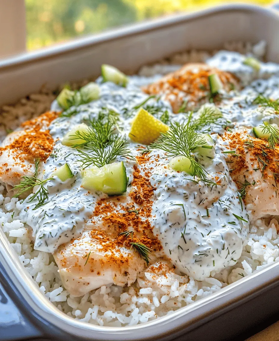 In the world of culinary delights, few dishes capture the essence of simplicity and flavor quite like Dump-and-Bake Chicken Tzatziki with Rice. This vibrant dish draws inspiration from the traditional Mediterranean tzatziki sauce, known for its refreshing combination of yogurt, cucumber, and herbs. Historically, tzatziki has been a staple in Greek cuisine, often served as a dip or condiment alongside grilled meats and pita bread. The bright, tangy flavor of tzatziki not only complements a variety of dishes but also embodies the healthful principles of Mediterranean eating, which emphasizes fresh ingredients and wholesome flavors.