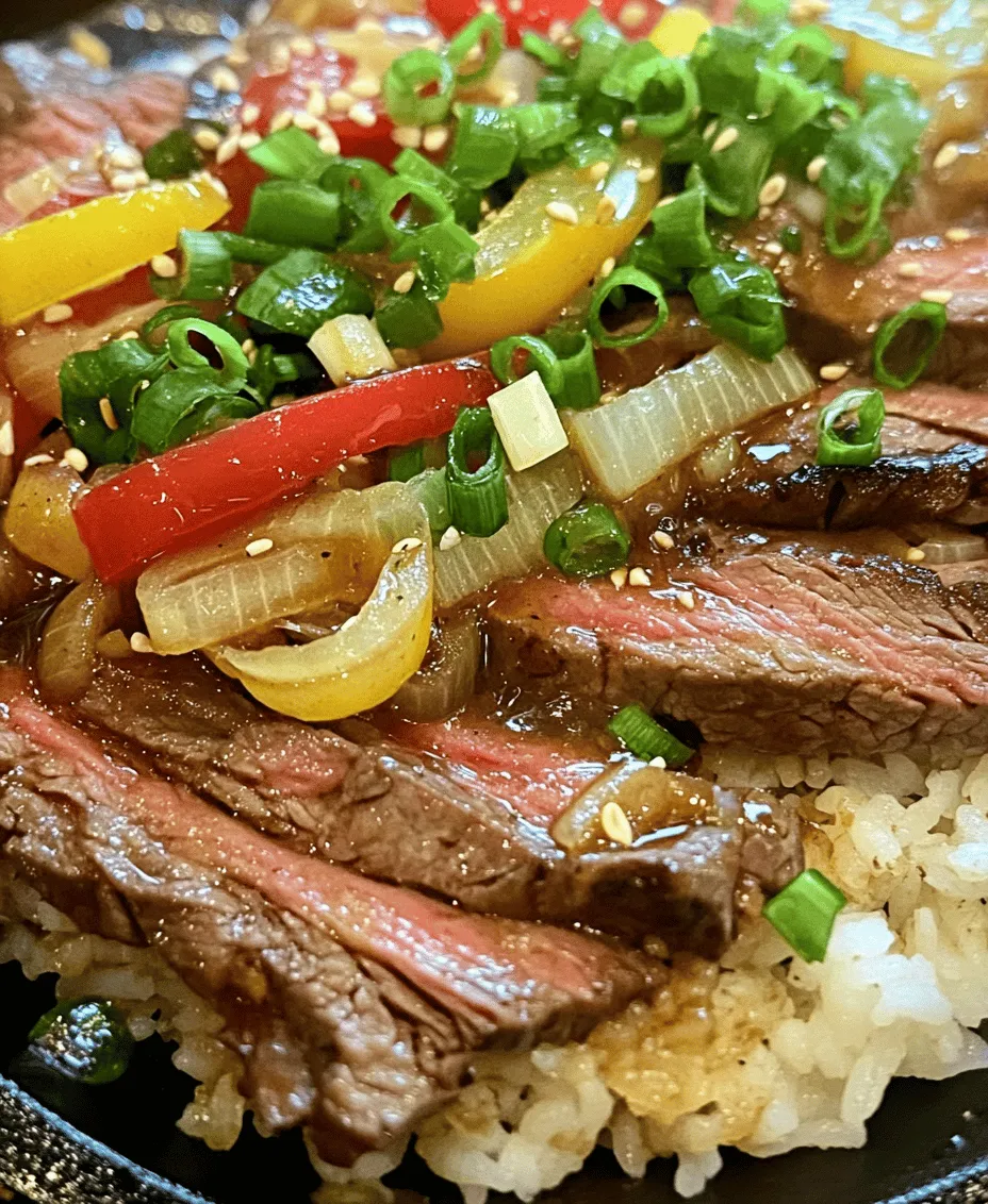 Sizzling Pepper Steak with Onions is a vibrant and flavorful dish that brings the best of Asian cuisine right to your dinner table. This delectable recipe showcases tender flank steak paired with crisp bell peppers and aromatic garlic and ginger. The result is not only a feast for the taste buds but also a colorful addition to your meal plan. Perfect for weeknight dinners or gatherings, this dish offers a delightful combination of textures and flavors that will leave everyone asking for seconds.