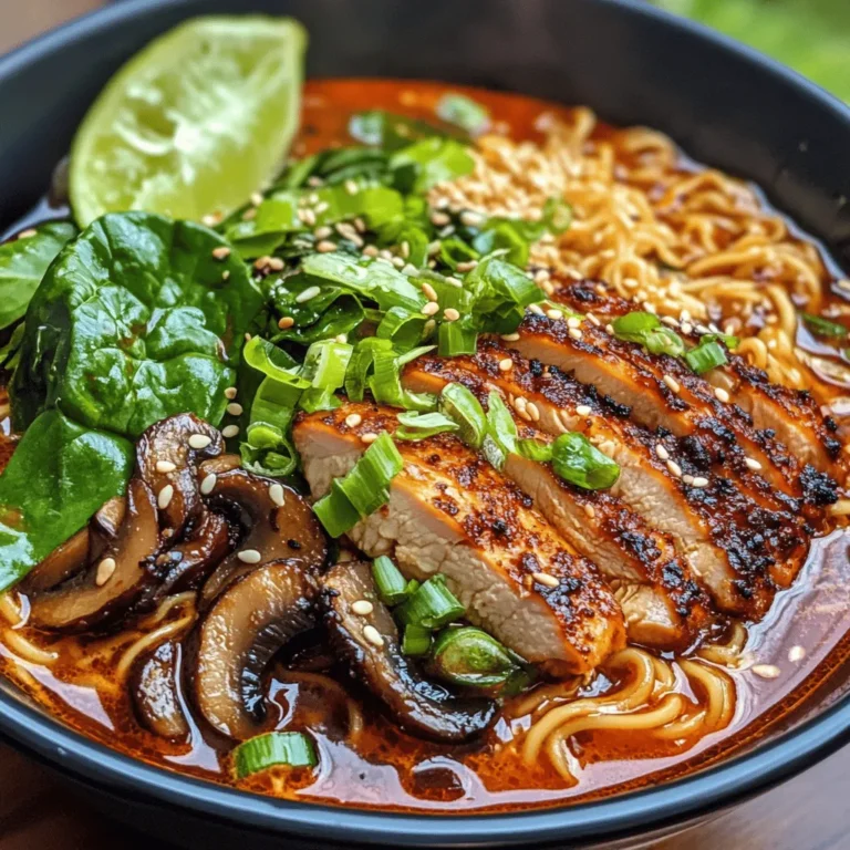 To create the perfect bowl of Fiery Chicken Ramen with Creamy Garlic Sauce, it’s essential to understand the core components that make up this dish. Each ingredient contributes to the overall flavor and texture, enhancing your culinary experience.