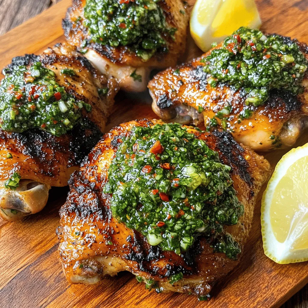 Chimichurri chicken thighs are a culinary delight that brings the vibrant flavors of Argentina right to your dinner table. This dish is a perfect example of how simple ingredients can create an explosion of flavor, making it a favorite among home cooks and food enthusiasts alike. The star of this recipe, the chimichurri sauce, is a classic Argentine condiment known for its fresh, herbaceous notes and a kick of garlic. Traditionally served with grilled meats, chimichurri has become a staple in Latin American cuisine, celebrated for its versatility and robust flavor.