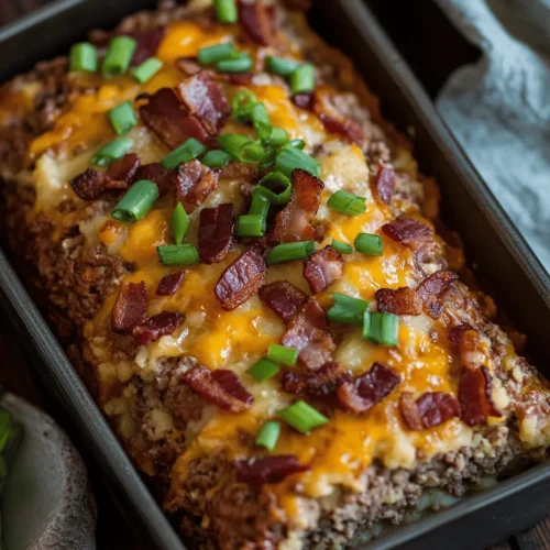Meatloaf is synonymous with comfort food, often evoking memories of family gatherings around the dinner table or cozy evenings spent with loved ones. This classic American dish is beloved for its simplicity, heartiness, and satisfying nature. Traditionally, meatloaf consists of ground meat mixed with various ingredients, shaped into a loaf, and baked to perfection. However, we’re taking this beloved comfort food to the next level with our Ultimate Loaded Potato Meatloaf recipe.