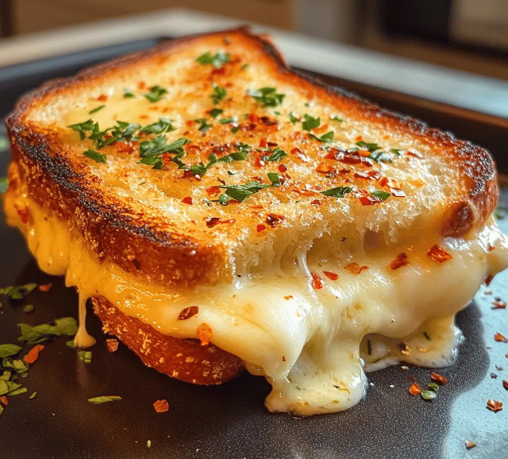 Grilled cheese sandwiches are a timeless comfort food, cherished for their simplicity and delectable flavor. Whether enjoyed on a chilly afternoon or as a late-night snack, the combination of crispy bread and gooey melted cheese evokes feelings of warmth and nostalgia. The classic grilled cheese has found its way into the hearts and homes of many, transcending generations and becoming a quintessential part of American cuisine. However, as culinary creativity continues to flourish, we see traditional recipes being reimagined in exciting ways. One such twist is the Garlic Bread Grilled Cheese—a delightful fusion that elevates the classic sandwich to new heights.