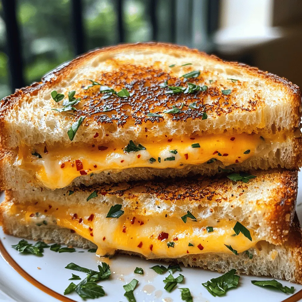 Grilled cheese sandwiches are a timeless comfort food, cherished for their simplicity and delectable flavor. Whether enjoyed on a chilly afternoon or as a late-night snack, the combination of crispy bread and gooey melted cheese evokes feelings of warmth and nostalgia. The classic grilled cheese has found its way into the hearts and homes of many, transcending generations and becoming a quintessential part of American cuisine. However, as culinary creativity continues to flourish, we see traditional recipes being reimagined in exciting ways. One such twist is the Garlic Bread Grilled Cheese—a delightful fusion that elevates the classic sandwich to new heights.