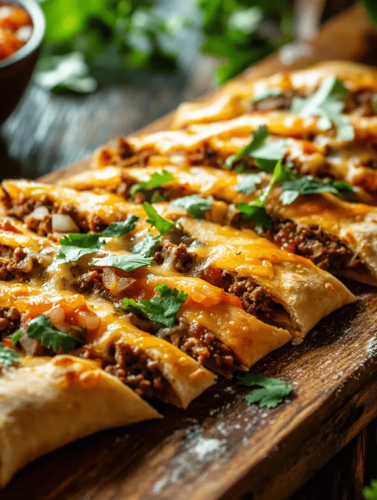 Cheesy Taco Sticks bring a delightful twist to the classic taco, transforming a beloved dish into a fun, portable treat that's perfect for any occasion. Whether you're hosting a party, gearing up for game day, or simply seeking a quick and satisfying family dinner, these cheesy delights are sure to please. The combination of savory flavors, gooey cheese, and a crispy outer layer makes these sticks an irresistible choice for taco lovers and food enthusiasts alike.