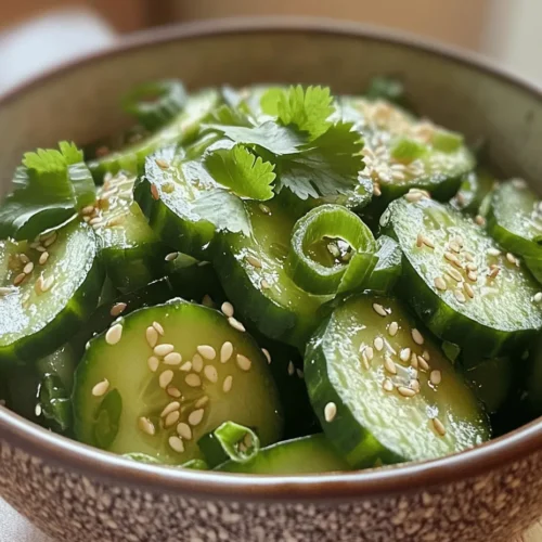 Salads are a staple in Asian cuisine, celebrated for their vibrant flavors, fresh ingredients, and health benefits. Among the myriad of salad options available, the Crunchy Asian Cucumber Salad stands out as a refreshing dish that captures the essence of Asian culinary traditions. This salad is not only visually appealing but also incredibly versatile; it can be served as a side dish complementing main courses or enjoyed as a light, nutritious meal on its own.