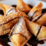 Sweet Cream Cheese Wontons are a delightful dessert that combines the crispy texture of fried wonton wrappers with the creamy, sweet filling of cream cheese, making them an irresistible treat for any occasion. These little pockets of joy are perfect as an after-dinner dessert, a party snack, or even a fun addition to a casual get-together. Their appeal lies not only in their delicious taste but also in their versatility; you can enjoy them plain or with an array of toppings such as chocolate sauce, fruit preserves, or whipped cream.